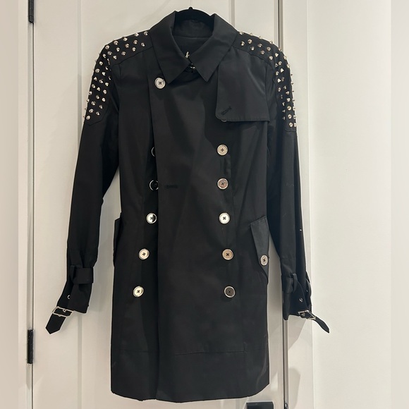 SAM EDELMAN JACKET / TRENCH COAT WITH STUDS - Picture 2 of 4